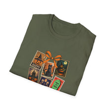 Load image into Gallery viewer, Halloween-Themed Unisex Softstyle T-Shirt, Spooky Graphic Tee, Trick or Treat Shirt, Fall Festival Apparel, Ghostly Vibe Wear
