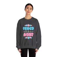 Load image into Gallery viewer, Proud Aunt Sweatshirt, Cozy Gift for Aunts, Family Gatherings, Birthday Present, Mother's Day Gift, Casual Outfit
