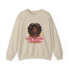 Load image into Gallery viewer, Black History African American Woman Gods Favorite Baddie Sweatshirt, Black Princess Self Love Crewneck Pullover, Unisex Heavy Blend Jumper,
