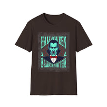 Load image into Gallery viewer, Halloween Vampire T-Shirt | Unisex Softstyle Tee, Spooky Shirt, Halloween Costume, Men's &amp; Women's Apparel, Fun Gift
