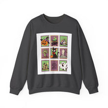 Load image into Gallery viewer, Halloween Themed Unisex Crewneck Sweatshirt, Cozy Fall Layering, Spooky Season Apparel, Pumpkin, Ghost, Witch Design
