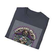 Load image into Gallery viewer, Pirate Conqueror T-Shirt | Unisex Softstyle Tee | Skull &amp; Crossbones Design | Perfect for Halloween, Pirate Parties, Casual Wear, Gift Ideas
