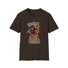 Load image into Gallery viewer, Rude of Solving Things Unisex Softstyle T-Shirt | Fun Graphic Tee for Humor Lovers, Casual Wear, Gifts, Everyday Outfits, Birthday Present

