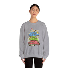 Load image into Gallery viewer, Curiosity Passion Crewneck Sweatshirt - Motivational Gift for Students, Education Inspiration, Cozy Unisex Sweater, Unique Teacher [...]
