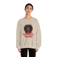 Load image into Gallery viewer, Black History African American Woman Gods Favorite Baddie Sweatshirt, Black Princess Self Love Crewneck Pullover, Unisex Heavy Blend Jumper,
