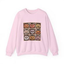 Load image into Gallery viewer, Halloween Pumpkin Patch Crewneck Sweatshirt, Cozy Fall Sweater, Unisex Halloween Apparel, Spooky Season Gear, Perfect for Halloween Parties
