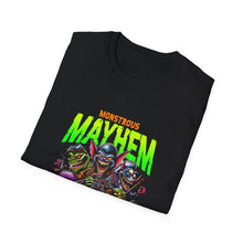 Load image into Gallery viewer, Monstrous Mayhem Unisex Softstyle T-Shirt, Graphic Tee, Halloween Costume, Gift for Gamers, Casual Wear, Fun T-Shirt
