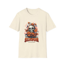 Load image into Gallery viewer, Seasonal Skull Graphic Unisex T-Shirt, Halloween Shirt, Edgy Apparel, Gift for Him/Her, Casual Wear, Trendy Tee
