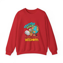 Load image into Gallery viewer, Wisdom-Themed Teacher Sweatshirt, Perfect Gift for Teachers, Unisex Crewneck, Comfortable and Stylish, Education Apparel, Back to School
