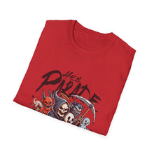 Load image into Gallery viewer, Hell Parade Graphic Tee, Unisex T-Shirt, Halloween Shirt, Spooky Vibe Apparel, Fun Shirt for Party, Casual Wear, Unique Gift
