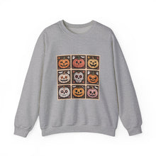 Load image into Gallery viewer, Halloween Pumpkin Patch Crewneck Sweatshirt, Cozy Fall Sweater, Unisex Halloween Apparel, Spooky Season Gear, Perfect for Halloween Parties
