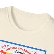 Load image into Gallery viewer, Autism Awareness Bingo T-Shirt, Unisex Softstyle Tee for Fundraising Events, Family Gatherings, Awareness Month, Gift for Supporters

