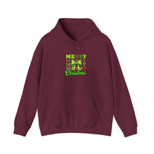 Load image into Gallery viewer, Merry Christmas Hooded Sweatshirt, Unisex Sweatshirt for Holidays, Festive Winter Wear, Cozy Gift for Family, Christmas Style
