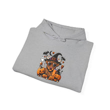 Load image into Gallery viewer, Halloween Cat Witch Hoodie | Cozy Unisex Sweatshirt | Pumpkin Patch, Spooky Season, Fall Fashion, Halloween Gift, Casual Wear
