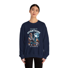Load image into Gallery viewer, Overthinker Unisex Crewneck Sweatshirt - Cozy Gift for Deep Thinkers, Halloween, Cozy Nights, Thoughtful Apparel, Oversized Sweater
