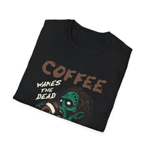 Load image into Gallery viewer, Zombie Coffee Lover T-Shirt | Unisex Casual Tee for Coffee Lovers | Halloween, Gift, Daily Wear, Softstyle  Tee
