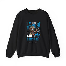 Load image into Gallery viewer, Cool Teacher Rocker Sweatshirt, Unisex Crewneck, Gift for Teachers, Music Lover Apparel, Teacher Appreciation Day, Casual Wear
