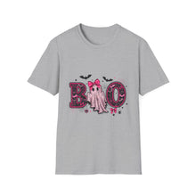 Load image into Gallery viewer, Cute Ghost 'Boo' Unisex Softstyle T-Shirt, Halloween Shirt, Funny Ghost Tee, Festive Apparel, Spooky Season Clothing
