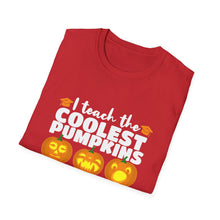 Load image into Gallery viewer, Halloween Pumpkin Graphic Tee, Unisex Softstyle T-Shirt, Fall Fashion, Halloween Party Shirt, Pumpkin Carving, Spooky Season Clothing
