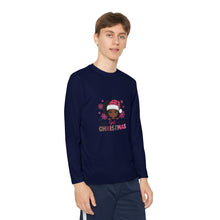 Load image into Gallery viewer, Christmas Kids Long Sleeve Tee, Just A Girl Who Loves Holiday Shirt, Children's Gift, Festive Youth Top, Winter Apparel
