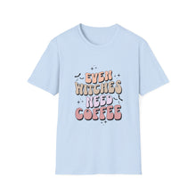 Load image into Gallery viewer, Unisex Coffee Lover T-Shirt - "Even Witches Need Coffee" - Perfect Gift for Halloween, Witchy Vibes, Casual Wear, Coffee Enthusiasts, [...]
