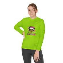 Load image into Gallery viewer, Christmas Kids Long Sleeve Tee, Just A Girl Who Loves Holiday Shirt, Children's Gift, Festive Youth Top, Winter Apparel
