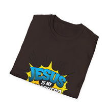 Load image into Gallery viewer, Superhero Jesus T-Shirt, Christian Graphic Tee, Unisex Softstyle Shirt, Religious Apparel, Faith-Based Gift, Casual Wear
