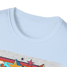 Load image into Gallery viewer, Groovy Unisex Softstyle T-Shirt, Retro Graphic Tee, Peace Sign Shirt, Flower Power Top, Vintage Style Apparel, Bohemian Summer Tee
