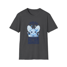 Load image into Gallery viewer, Autism Awareness Butterfly T-Shirt, Cute Unisex Tee, I Wear Blue, Support Autism, Gift for Awareness Day, Softstyle T-Shirt
