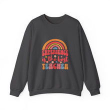 Load image into Gallery viewer, Experience is the Best Teacher Crewneck Sweatshirt, Teacher Gift, Cozy Layer, Inspirational Clothing, Educational Apparel
