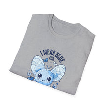 Load image into Gallery viewer, Autism Awareness Butterfly T-Shirt, Cute Unisex Tee, I Wear Blue, Support Autism, Gift for Awareness Day, Softstyle T-Shirt
