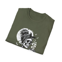Load image into Gallery viewer, Gothic Skull T-Shirt, Edgy Casual Tee, Halloween Apparel, Unisex Graphic Shirt, Alternative Fashion, Spooky Style
