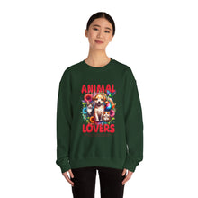 Load image into Gallery viewer, Animal Lovers Crewneck Sweatshirt | Cute Pet Sweatshirt, Gift for Dog Owners, Animal Lover Apparel, Cozy Sweatshirt
