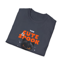 Load image into Gallery viewer, Cute Spook Cat T-Shirt, Halloween Tee, Unisex Softstyle Shirt, Funny Black Cat Shirt, Fall Fashion, Gift for Cat Lovers
