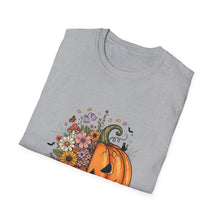 Load image into Gallery viewer, Cozy Spooky Vibes Unisex T-Shirt, Halloween Tee, Fall Apparel, Pumpkin Shirt, Casual Halloween Wear, Gift for Friends
