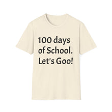 Load image into Gallery viewer, 100 Days of School Unisex Softstyle T-Shirt, Fun Teacher Shirt, Back to School, Student Gift, Classroom Celebration
