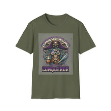 Load image into Gallery viewer, Pirate Conqueror T-Shirt | Unisex Softstyle Tee | Skull &amp; Crossbones Design | Perfect for Halloween, Pirate Parties, Casual Wear, Gift Ideas
