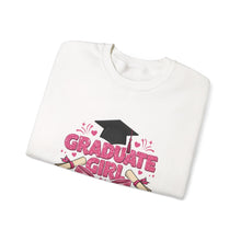 Load image into Gallery viewer, Graduate Girl 2025 Sweatshirt, Graduation Gift, Cozy Crewneck, Class of 2025, Celebrate Success, Trendy Sweatshirt
