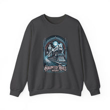 Load image into Gallery viewer, Haunted Rails Sweatshirt - Spooky Cozy Crewneck for Halloween, Perfect Gift for Ghost Lovers, Unisex Casual Wear

