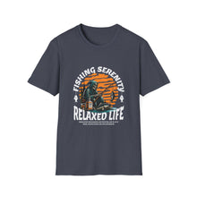 Load image into Gallery viewer, Unisex Fishing Serenity T-Shirt, Relaxed Life Tee for Fishing Enthusiasts, Outdoor Lover Gift, Casual Wear, Birthday Present, [...]
