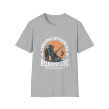 Load image into Gallery viewer, Unisex Fishing Serenity T-Shirt, Relaxed Life Tee for Fishing Enthusiasts, Outdoor Lover Gift, Casual Wear, Birthday Present, [...]
