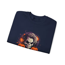 Load image into Gallery viewer, Rebel with a Cause Crewneck Sweatshirt | Halloween Sweatshirt, Unisex Fall Apparel, Cozy Casual Wear, Spooky Season Clothing, Gothic Style
