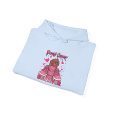 Load image into Gallery viewer, Breast Cancer Survivor Hoodie, Empowerment Sweatshirt, Supportive Gift, Unisex Hooded Sweatshirt, Cancer Awareness Apparel
