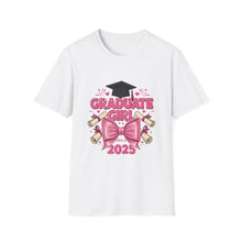Load image into Gallery viewer, Graduation Girl T-Shirt, Unisex Tee for Graduates, Class of 2025 Shirt, Cute Graduation Gift, High School/College Graduate Apparel
