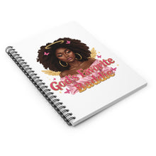 Load image into Gallery viewer, God's Favorite Baddie Spiral Notebook - Inspirational Journal, Gift for Her, Affirmation Notebook, Cute Stationery, Angelic Design
