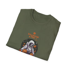 Load image into Gallery viewer, Halloween Astronaut Graphic T-Shirt, Unisex Halloween Tee, Trick or Treat Shirt, Space-Themed Apparel, Fun Casual Wear
