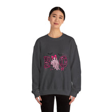 Load image into Gallery viewer, Boo Ghost Halloween Sweatshirt, Unisex Cozy Crewneck, Spooky Season Apparel, Cute Halloween Gift, Fall Fashion
