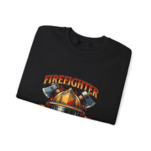 Load image into Gallery viewer, Firefighter Crewneck Sweatshirt - First In Last Out, Unisex Sweatshirt, Firefighter Gift, Casual Warmth, Everyday Apparel

