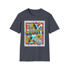 Load image into Gallery viewer, Groovy Unisex Softstyle T-Shirt, Retro Graphic Tee, Peace Sign Shirt, Flower Power Top, Vintage Style Apparel, Bohemian Summer Tee
