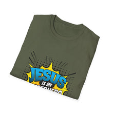Load image into Gallery viewer, Superhero Jesus T-Shirt, Christian Graphic Tee, Unisex Softstyle Shirt, Religious Apparel, Faith-Based Gift, Casual Wear
